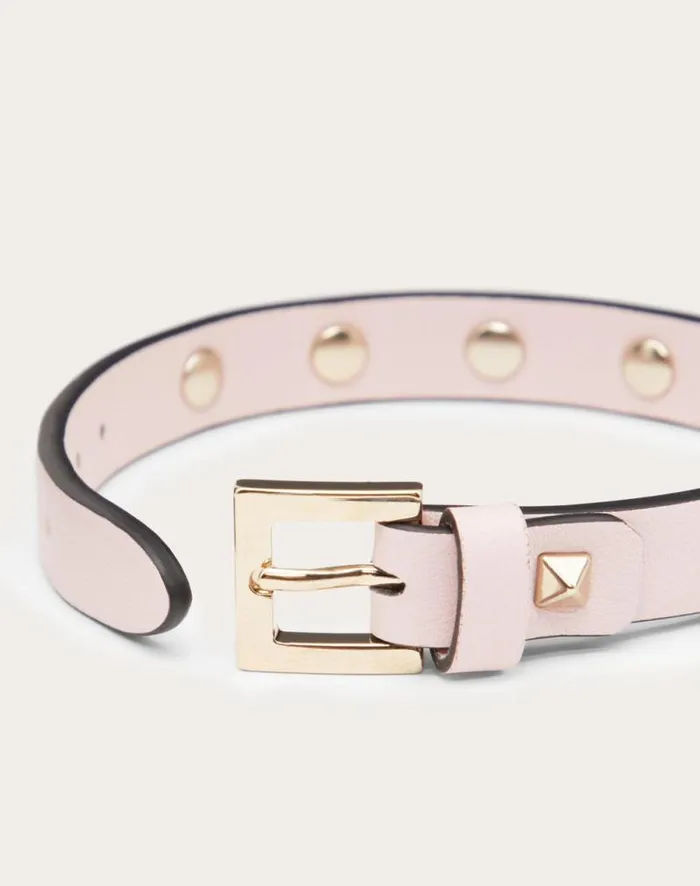 Valentino Jewelry Woman Rockstud Bracelet For Woman In Rose Quartz Rose Quartz