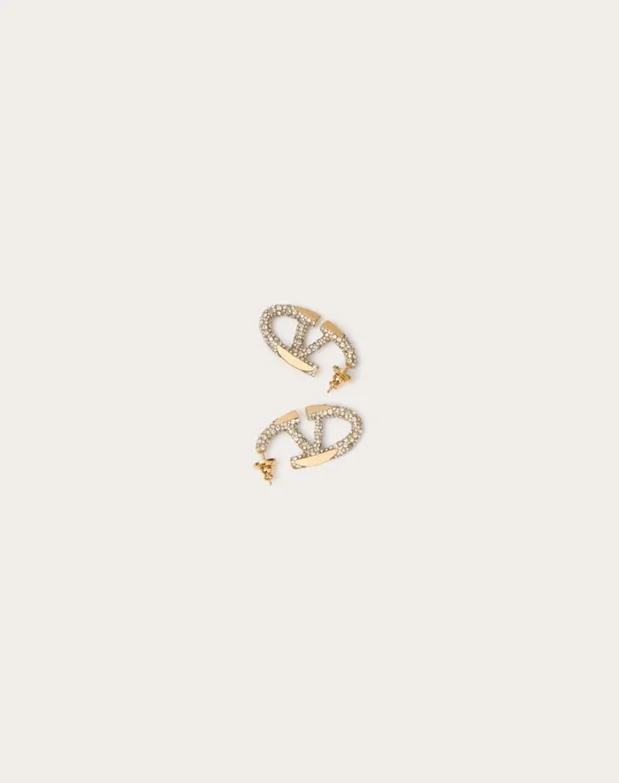 Valentino Jewelry Woman The Bold Edition Vlogo Metal And Swarovski Crystal Earrings For Woman In Palladiumcrystal Palladiumcrystal Valentino Jewelry Woman The Bold Edition Vlogo Metal And Swarovski Crystal Earrings For Woman In Palladiumcrystal Palladiumcrystal
