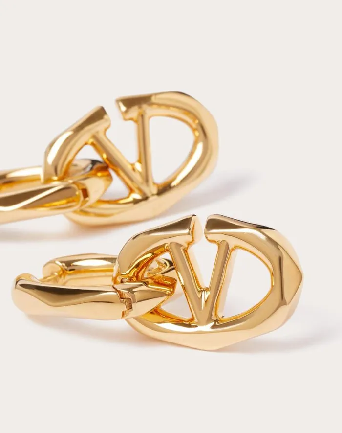 Valentino Jewelry Woman Vlogo Boldies Metal Earrings For Woman In Gold Gold Valentino Jewelry Woman Vlogo Boldies Metal Earrings For Woman In Gold Gold