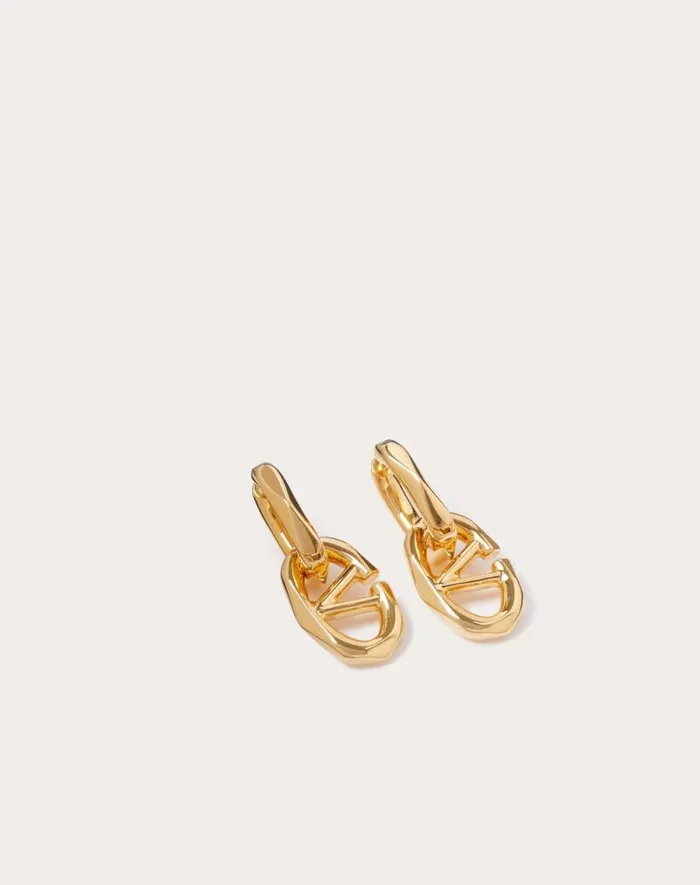 Valentino Jewelry Woman Vlogo Boldies Metal Earrings For Woman In Gold Gold Valentino Jewelry Woman Vlogo Boldies Metal Earrings For Woman In Gold Gold