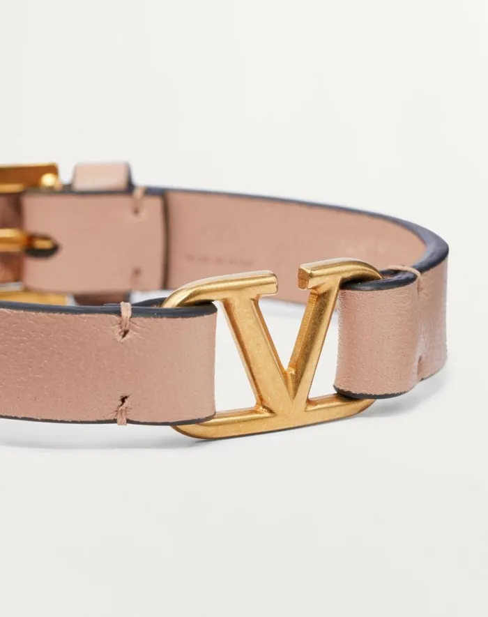 Valentino Jewelry Woman Vlogo Signature Calfskin Bracelet For Woman In Pure Redblack Pure Redblack Valentino Jewelry Woman Vlogo Signature Calfskin Bracelet For Woman In Pure Redblack Pure Redblack