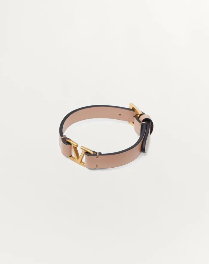 Valentino Jewelry Woman Vlogo Signature Calfskin Bracelet For Woman In Pure Redblack Pure Redblack Valentino Jewelry Woman Vlogo Signature Calfskin Bracelet For Woman In Pure Redblack Pure Redblack