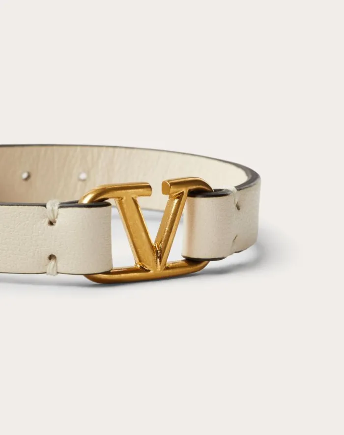 Valentino Jewelry Woman Vlogo Signature Calfskin Bracelet For Woman In Pure Redblack Pure Redblack Valentino Jewelry Woman Vlogo Signature Calfskin Bracelet For Woman In Pure Redblack Pure Redblack