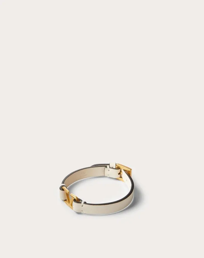 Valentino Jewelry Woman Vlogo Signature Calfskin Bracelet For Woman In Pure Redblack Pure Redblack Valentino Jewelry Woman Vlogo Signature Calfskin Bracelet For Woman In Pure Redblack Pure Redblack