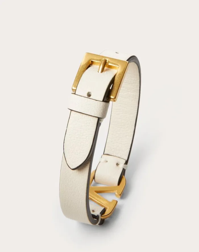 Valentino Jewelry Woman Vlogo Signature Calfskin Bracelet For Woman In Pure Redblack Pure Redblack Valentino Jewelry Woman Vlogo Signature Calfskin Bracelet For Woman In Pure Redblack Pure Redblack