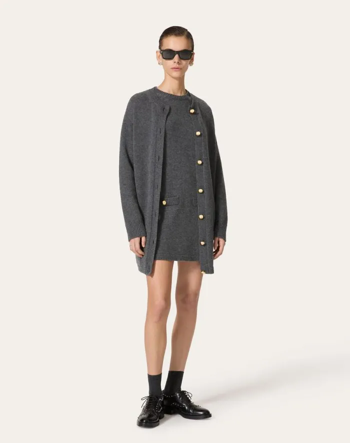 Valentino Knitwear Woman Wool Sweater For Woman In Dark Grey Dark Grey Valentino Knitwear Woman Wool Sweater For Woman In Dark Grey Dark Grey
