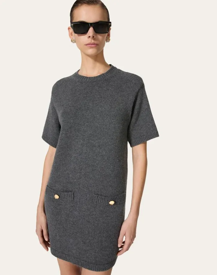 Valentino Knitwear Woman Wool Sweater For Woman In Dark Grey Dark Grey Valentino Knitwear Woman Wool Sweater For Woman In Dark Grey Dark Grey