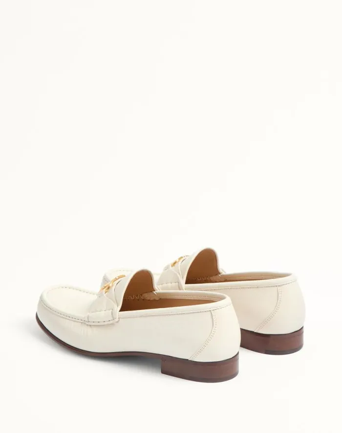 Valentino Laceups And Loafers Man Vlogo Signature Kidskin Moccasin For Man In Ivory Ivory Valentino Laceups And Loafers Man Vlogo Signature Kidskin Moccasin For Man In Ivory Ivory