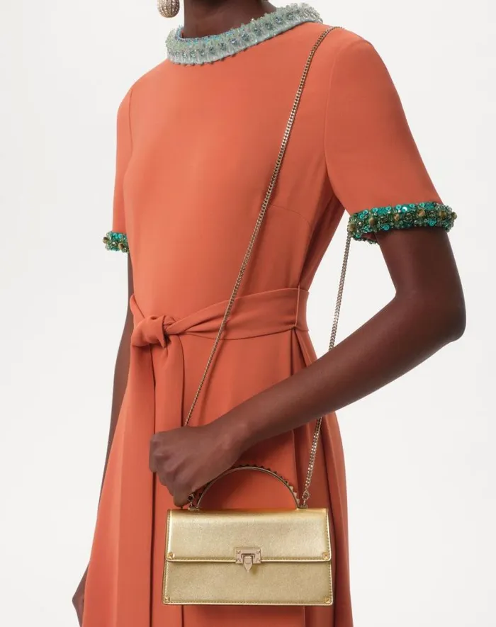 Valentino Mini Bags Woman Rockstud Mini Laminated Calfskin Handbag For Woman In Antique Brass Antique Brass Valentino Mini Bags Woman Rockstud Mini Laminated Calfskin Handbag For Woman In Antique Brass Antique Brass