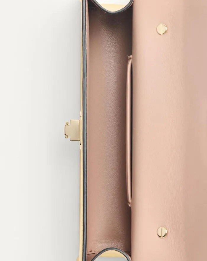 Valentino Mini Bags Woman Rockstud Mini Laminated Calfskin Handbag For Woman In Antique Brass Antique Brass Valentino Mini Bags Woman Rockstud Mini Laminated Calfskin Handbag For Woman In Antique Brass Antique Brass
