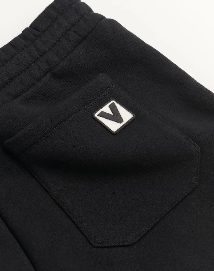 Valentino Pants And Shorts Man Cotton Jogging Pants With Chez Valentino Patch For Man In Black Black