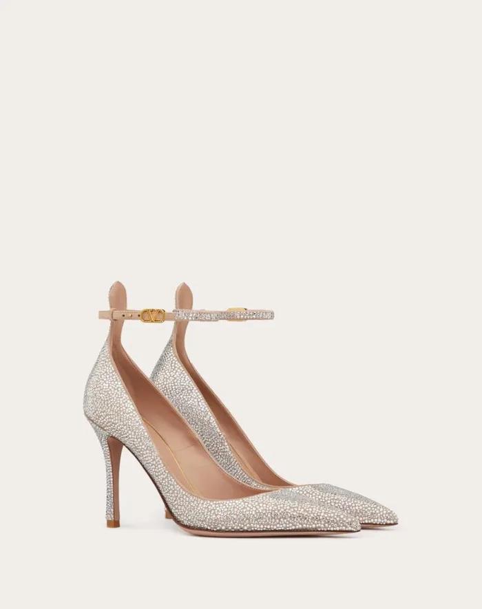 Valentino Pumps Woman Valentino Garavani Tango Pump With Crystals 100mm For Woman In Crystalrose Cannelle Crystalrose Cannelle Valentino Pumps Woman Valentino Garavani Tango Pump With Crystals 100mm For Woman In Crystalrose Cannelle Crystalrose Cannelle
