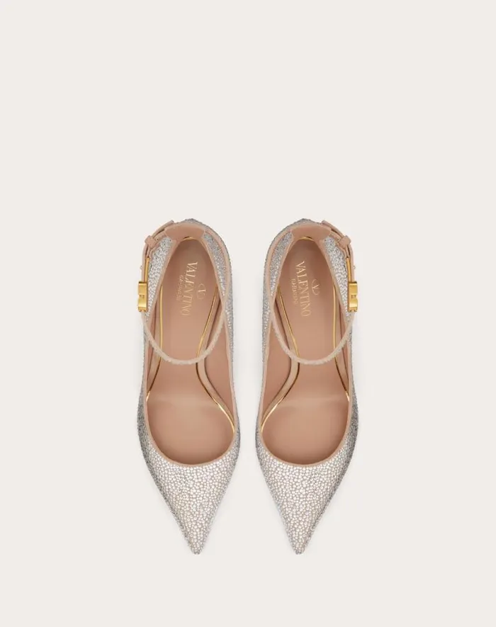 Valentino Pumps Woman Valentino Garavani Tango Pump With Crystals 100mm For Woman In Crystalrose Cannelle Crystalrose Cannelle Valentino Pumps Woman Valentino Garavani Tango Pump With Crystals 100mm For Woman In Crystalrose Cannelle Crystalrose Cannelle