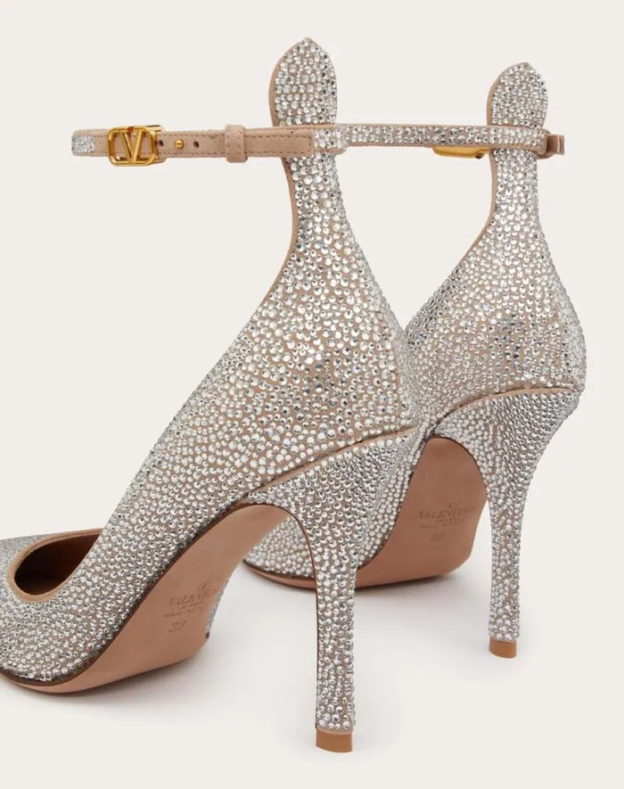 Valentino Pumps Woman Valentino Garavani Tango Pump With Crystals 100mm For Woman In Crystalrose Cannelle Crystalrose Cannelle Valentino Pumps Woman Valentino Garavani Tango Pump With Crystals 100mm For Woman In Crystalrose Cannelle Crystalrose Cannelle