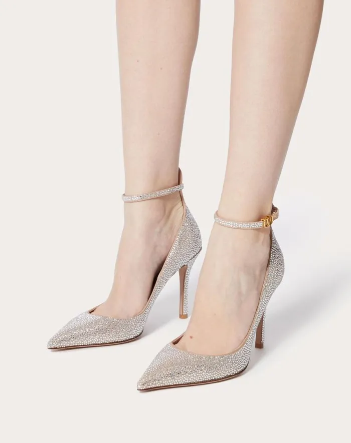 Valentino Pumps Woman Valentino Garavani Tango Pump With Crystals 100mm For Woman In Crystalrose Cannelle Crystalrose Cannelle Valentino Pumps Woman Valentino Garavani Tango Pump With Crystals 100mm For Woman In Crystalrose Cannelle Crystalrose Cannelle