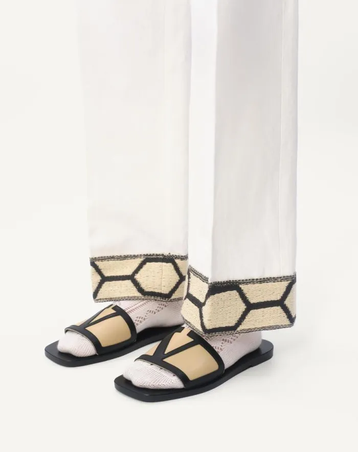 Valentino Sandals Man Viva Superstar Slide Sandal In Nappa Leather For Man In Blackroasted Pecan Blackroasted Pecan Valentino Sandals Man Viva Superstar Slide Sandal In Nappa Leather For Man In Blackroasted Pecan Blackroasted Pecan