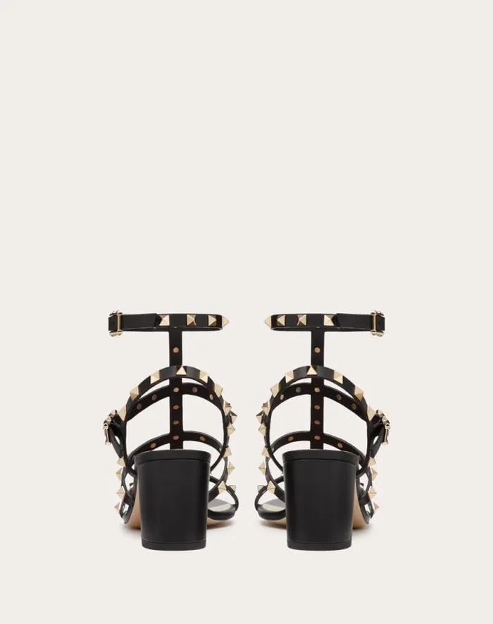 Valentino Sandals Woman Rockstud Calfskin Ankle Strap Sandal 60 Mm For Woman In Poudre Poudre Valentino Sandals Woman Rockstud Calfskin Ankle Strap Sandal 60 Mm For Woman In Poudre Poudre