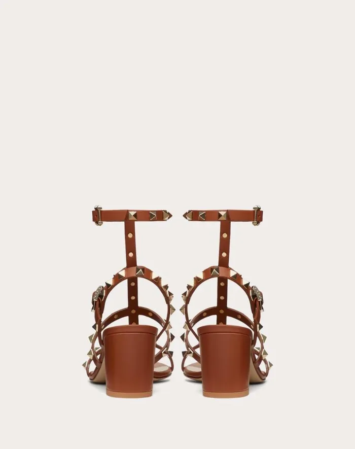 Valentino Sandals Woman Rockstud Calfskin Ankle Strap Sandal 60 Mm For Woman In Poudre Poudre Valentino Sandals Woman Rockstud Calfskin Ankle Strap Sandal 60 Mm For Woman In Poudre Poudre