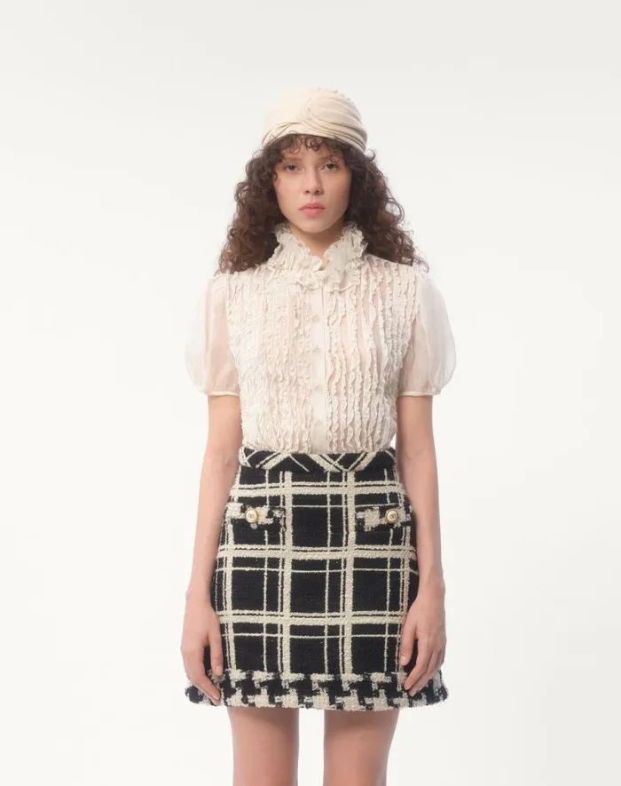 Valentino Shirts And Tops Woman Chiffon Blouse For Woman In Ivory Ivory