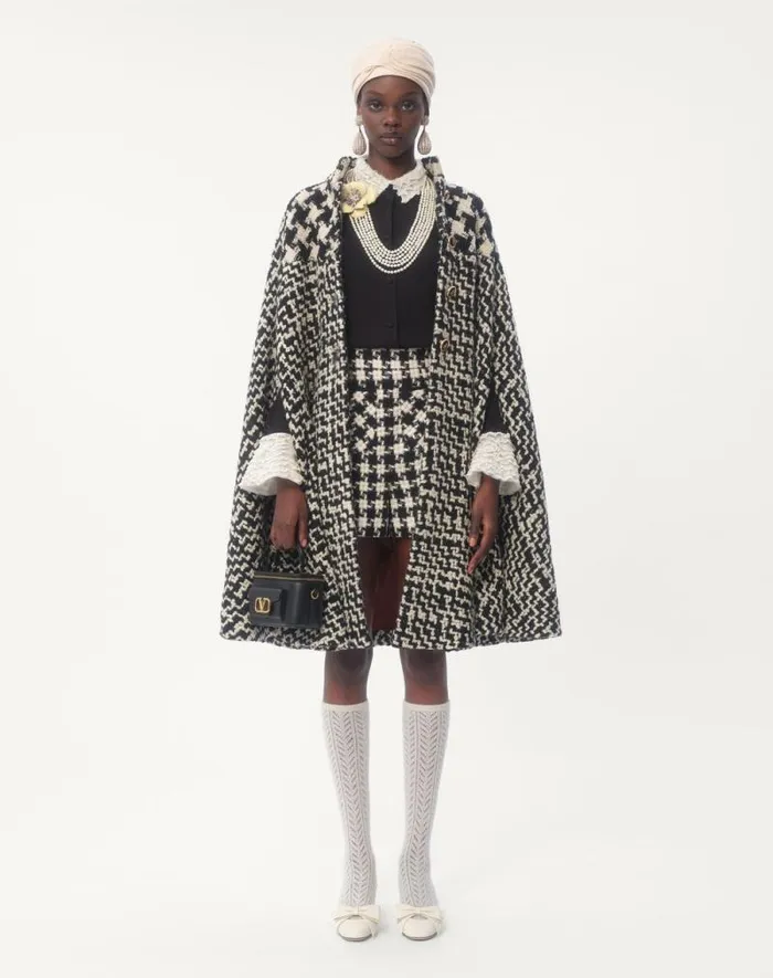 Valentino Shirts And Tops Woman Georgette Blouse For Woman In Blackivory Blackivory Valentino Shirts And Tops Woman Georgette Blouse For Woman In Blackivory Blackivory