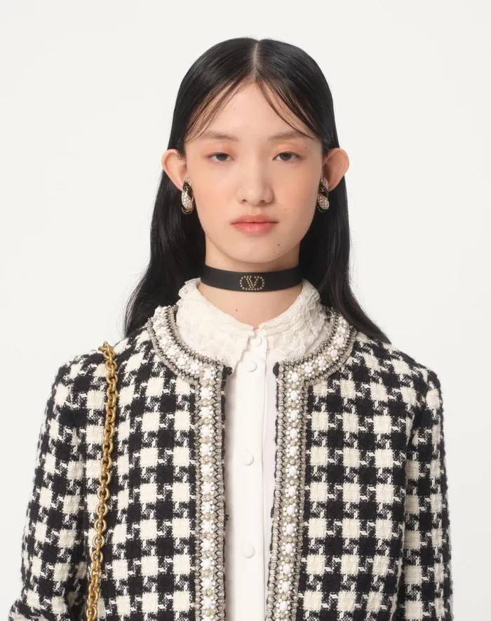 Valentino Shirts And Tops Woman Georgette Blouse For Woman In Blackivory Blackivory Valentino Shirts And Tops Woman Georgette Blouse For Woman In Blackivory Blackivory