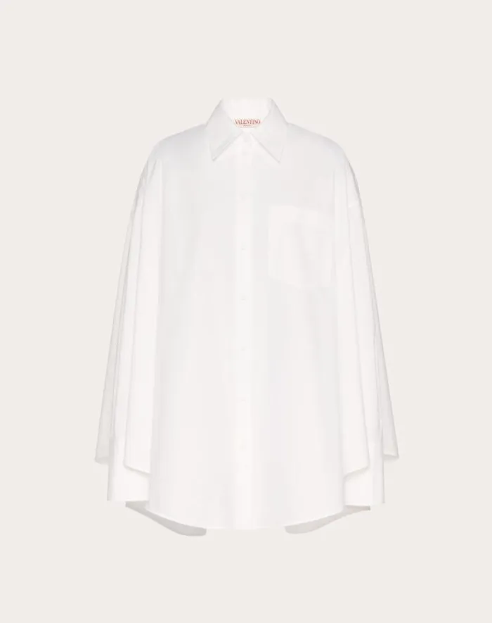 Valentino Shirts And Tops Woman Sartorial Poplin Shirt For Woman In White White Valentino Shirts And Tops Woman Sartorial Poplin Shirt For Woman In White White