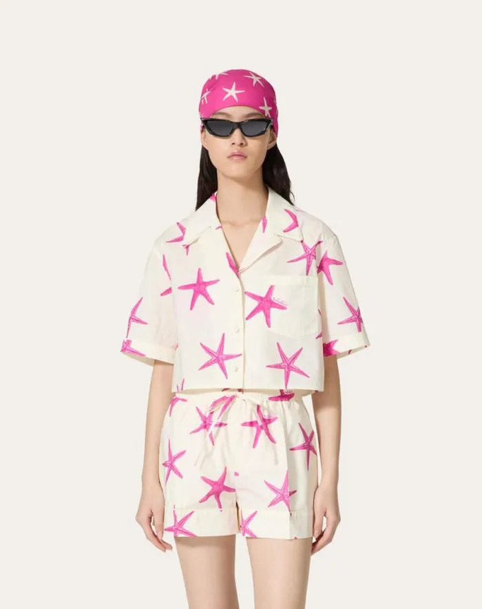 Valentino Shirts And Tops Woman Starfish Popeline Shirt For Woman In Ivorypink Pp Ivorypink Pp Valentino Shirts And Tops Woman Starfish Popeline Shirt For Woman In Ivorypink Pp Ivorypink Pp