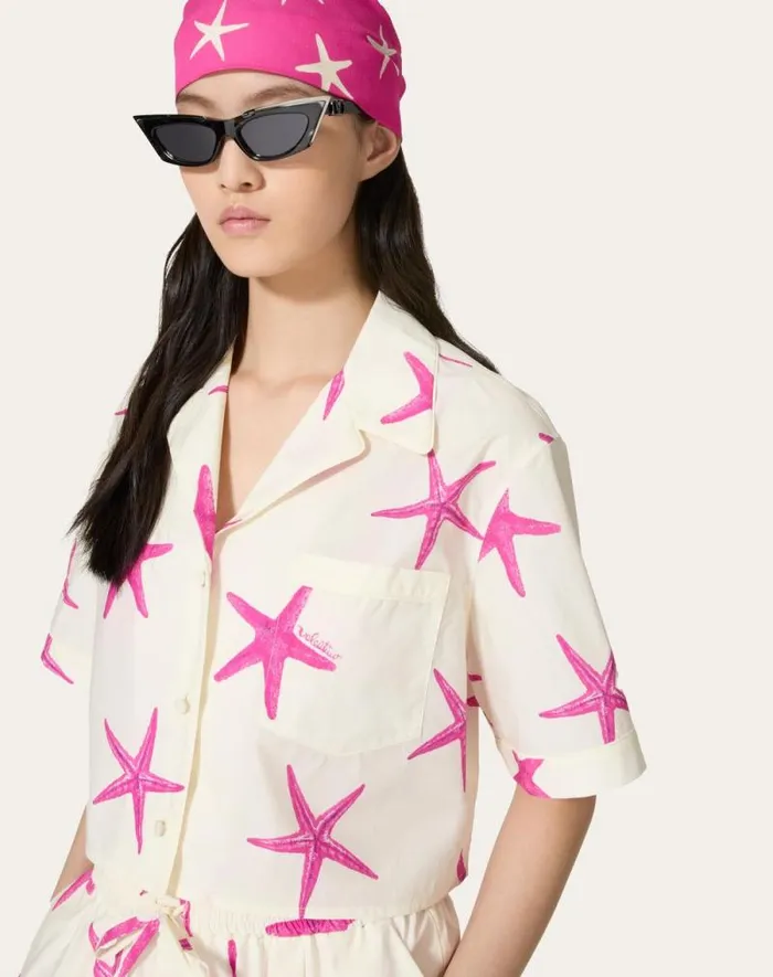 Valentino Shirts And Tops Woman Starfish Popeline Shirt For Woman In Ivorypink Pp Ivorypink Pp Valentino Shirts And Tops Woman Starfish Popeline Shirt For Woman In Ivorypink Pp Ivorypink Pp