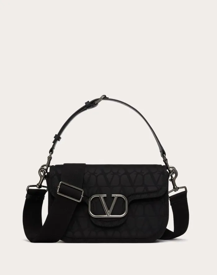 Valentino Shoulder Bags Man Toile Iconographe Shoulder Bag In Technical Fabric For Man In Black Black Valentino Shoulder Bags Man Toile Iconographe Shoulder Bag In Technical Fabric For Man In Black Black