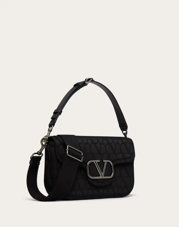 Valentino Shoulder Bags Man Toile Iconographe Shoulder Bag In Technical Fabric For Man In Black Black Valentino Shoulder Bags Man Toile Iconographe Shoulder Bag In Technical Fabric For Man In Black Black