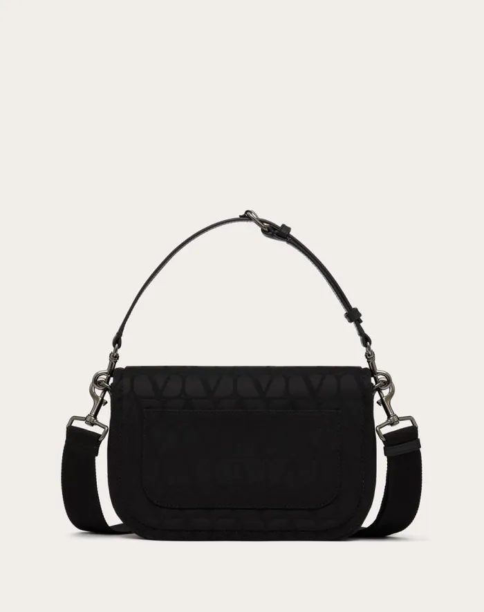 Valentino Shoulder Bags Man Toile Iconographe Shoulder Bag In Technical Fabric For Man In Black Black Valentino Shoulder Bags Man Toile Iconographe Shoulder Bag In Technical Fabric For Man In Black Black