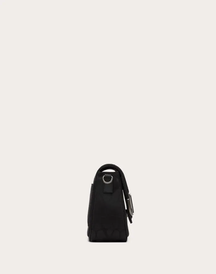 Valentino Shoulder Bags Man Toile Iconographe Shoulder Bag In Technical Fabric For Man In Black Black Valentino Shoulder Bags Man Toile Iconographe Shoulder Bag In Technical Fabric For Man In Black Black