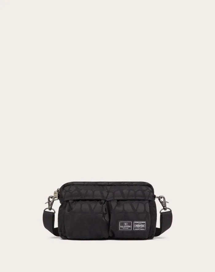 Valentino Shoulder Bags Man Valentino Garavani And Porter Shoulder Bag For Man In Black Black Valentino Shoulder Bags Man Valentino Garavani And Porter Shoulder Bag For Man In Black Black