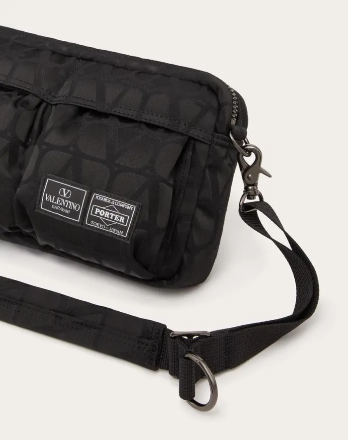 Valentino Shoulder Bags Man Valentino Garavani And Porter Shoulder Bag For Man In Black Black Valentino Shoulder Bags Man Valentino Garavani And Porter Shoulder Bag For Man In Black Black