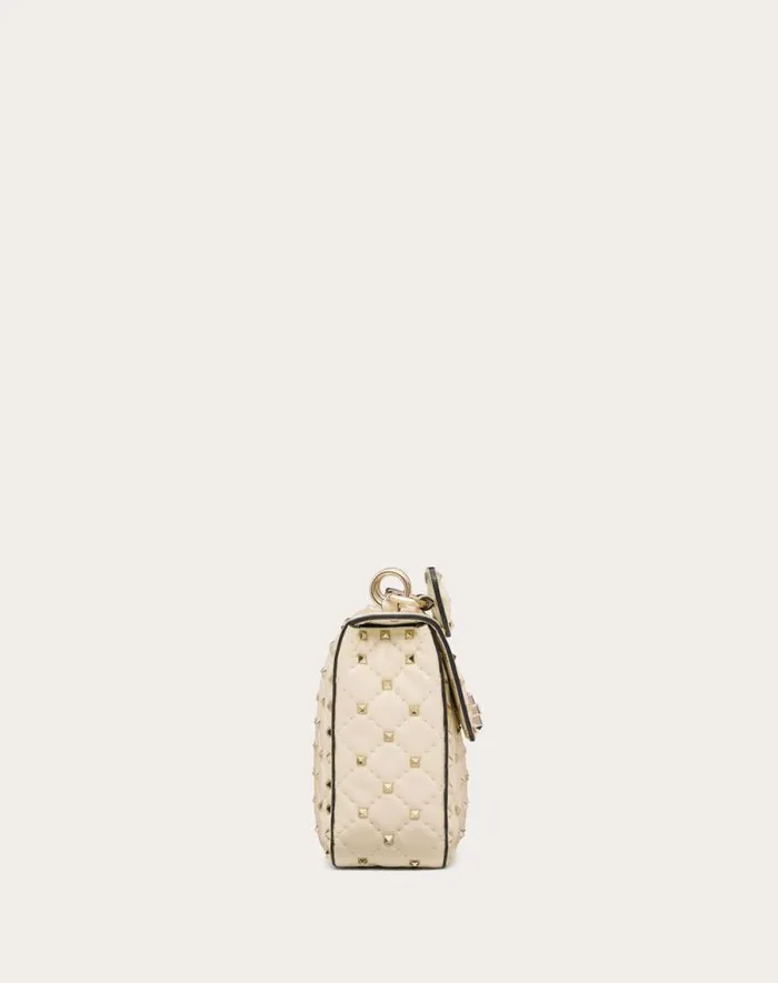 Valentino Shoulder Bags Woman Medium Nappa Rockstud Spike Bag For Woman In Azure Azure Valentino Shoulder Bags Woman Medium Nappa Rockstud Spike Bag For Woman In Azure Azure