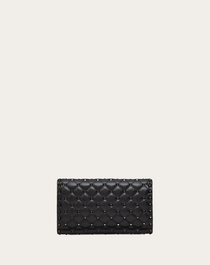 Valentino Shoulder Bags Woman Rockstud Spike Crossbody Nappa Leather Bag For Woman In Black Black Valentino Shoulder Bags Woman Rockstud Spike Crossbody Nappa Leather Bag For Woman In Black Black