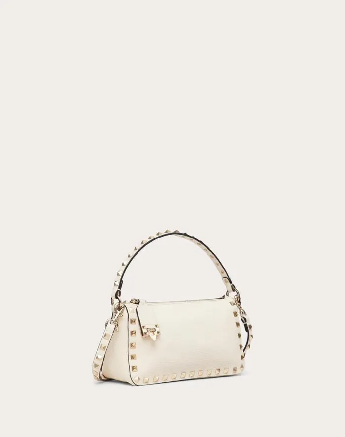 Valentino Shoulder Bags Woman Small Rockstud Grainy Calfskin Crossbody Bag For Woman In Black Black Valentino Shoulder Bags Woman Small Rockstud Grainy Calfskin Crossbody Bag For Woman In Black Black