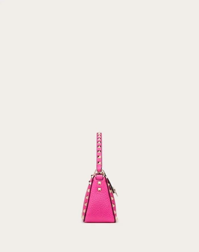 Valentino Shoulder Bags Woman Small Rockstud Grainy Calfskin Crossbody Bag For Woman In Black Black Valentino Shoulder Bags Woman Small Rockstud Grainy Calfskin Crossbody Bag For Woman In Black Black