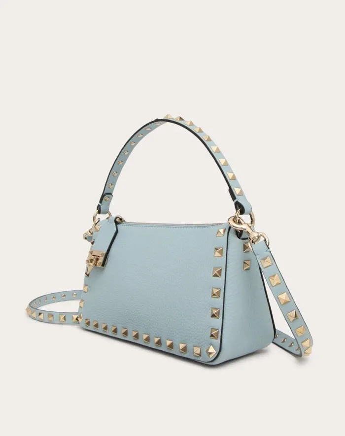 Valentino Shoulder Bags Woman Small Rockstud Grainy Calfskin Crossbody Bag For Woman In Black Black Valentino Shoulder Bags Woman Small Rockstud Grainy Calfskin Crossbody Bag For Woman In Black Black