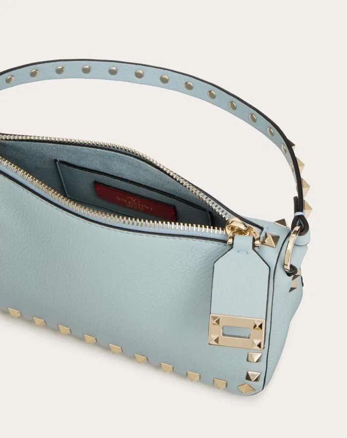 Valentino Shoulder Bags Woman Small Rockstud Grainy Calfskin Crossbody Bag For Woman In Black Black Valentino Shoulder Bags Woman Small Rockstud Grainy Calfskin Crossbody Bag For Woman In Black Black