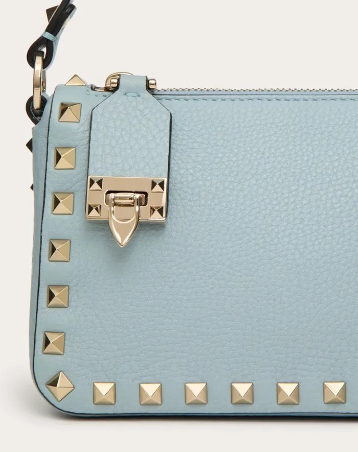 Valentino Shoulder Bags Woman Small Rockstud Grainy Calfskin Crossbody Bag For Woman In Black Black Valentino Shoulder Bags Woman Small Rockstud Grainy Calfskin Crossbody Bag For Woman In Black Black