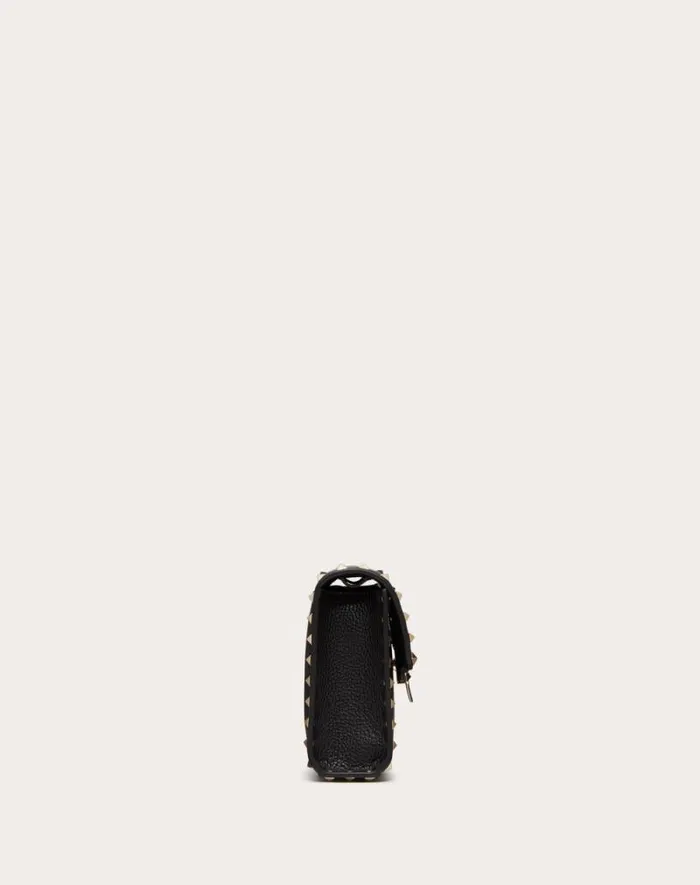 Valentino Shoulder Bags Woman Small Rockstud Grainy Calfskin Crossbody Bag For Woman In Poudre Poudre