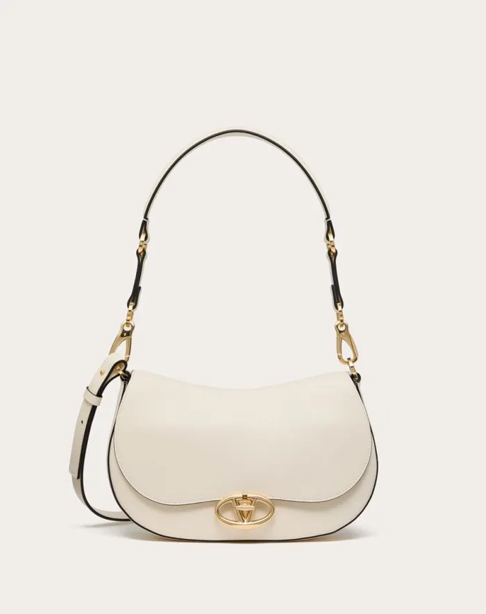 Valentino Shoulder Bags Woman Small Valentino Garavani Ohval Shoulder Bag In Nappa Calfskin For Woman In Black Black Valentino Shoulder Bags Woman Small Valentino Garavani Ohval Shoulder Bag In Nappa Calfskin For Woman In Black Black