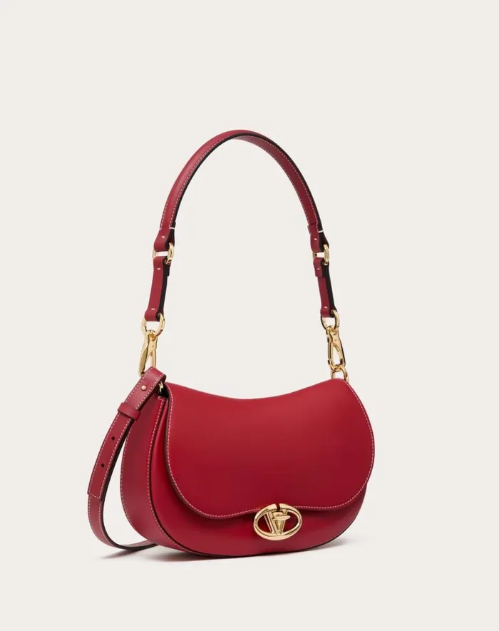 Valentino Shoulder Bags Woman Small Valentino Garavani Ohval Shoulder Bag In Nappa Calfskin For Woman In Black Black