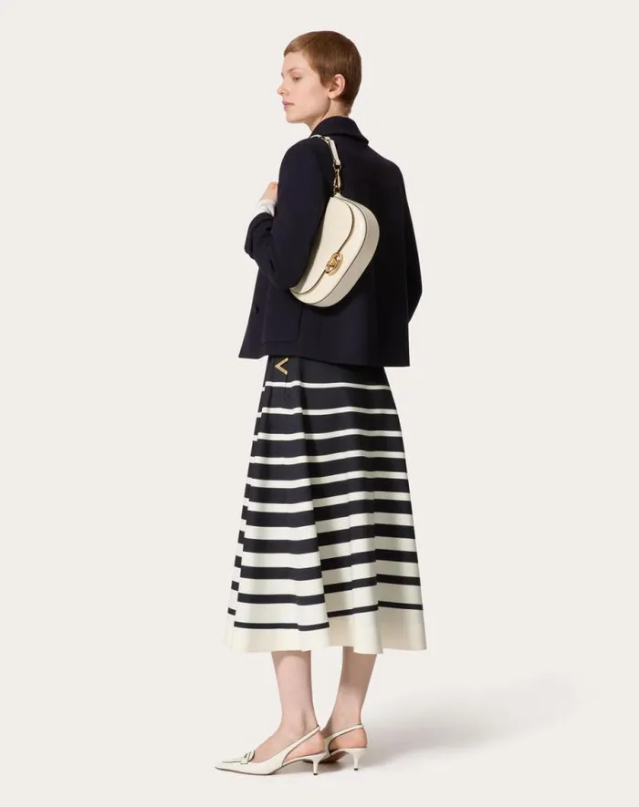 Valentino Shoulder Bags Woman Small Valentino Garavani Ohval Shoulder Bag In Nappa Calfskin For Woman In Black Black