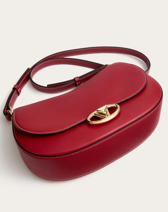 Valentino Shoulder Bags Woman Small Valentino Garavani Ohval Shoulder Bag In Nappa Calfskin For Woman In Black Black