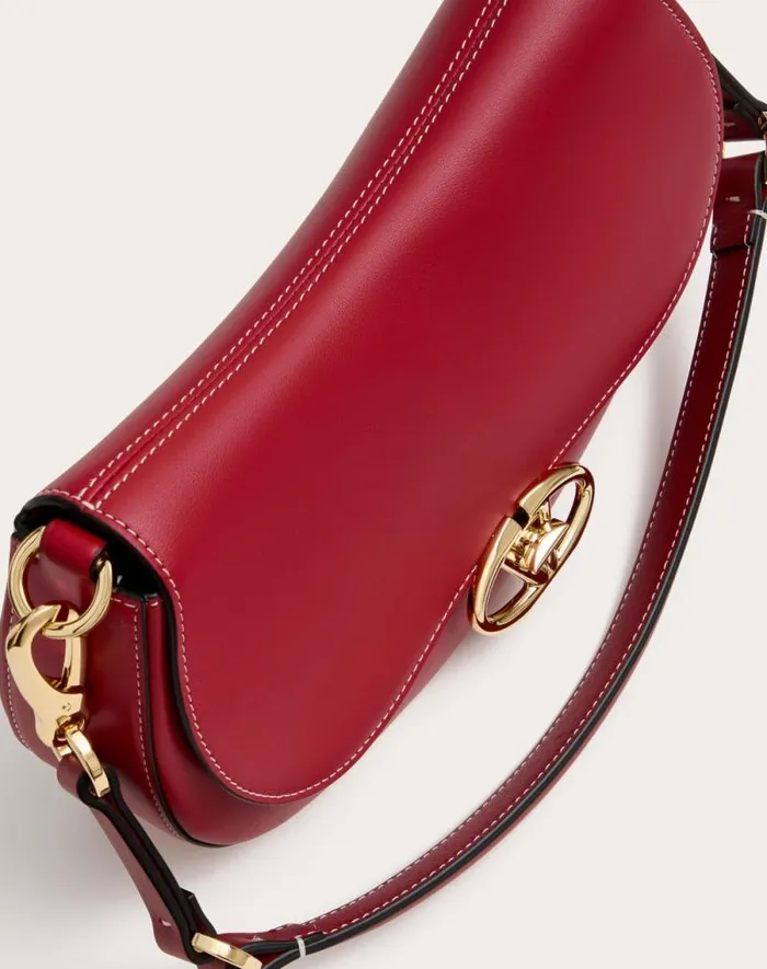 Valentino Shoulder Bags Woman Small Valentino Garavani Ohval Shoulder Bag In Nappa Calfskin For Woman In Black Black