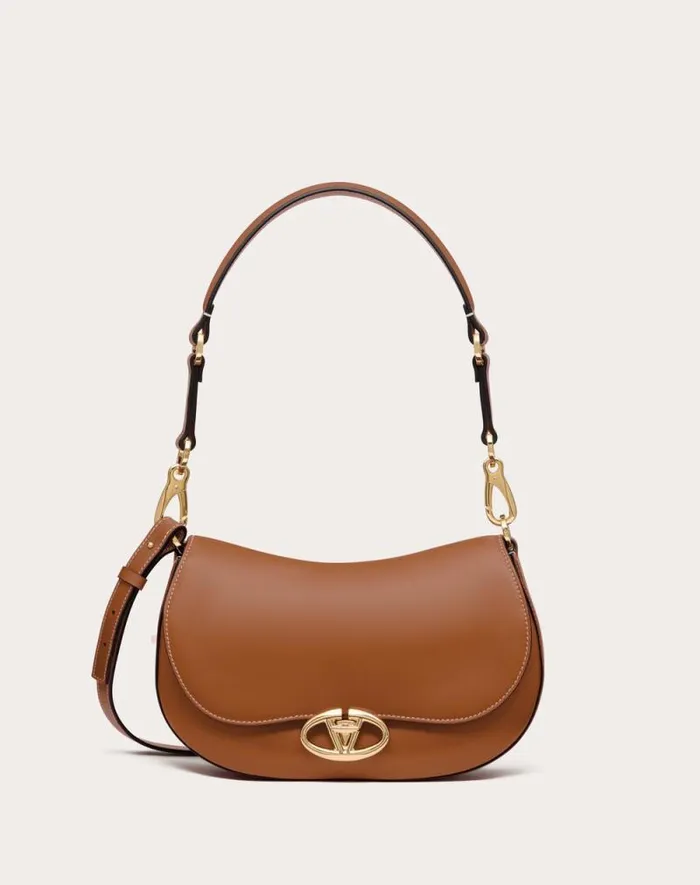 Valentino Shoulder Bags Woman Small Valentino Garavani Ohval Shoulder Bag In Nappa Calfskin For Woman In Black Black