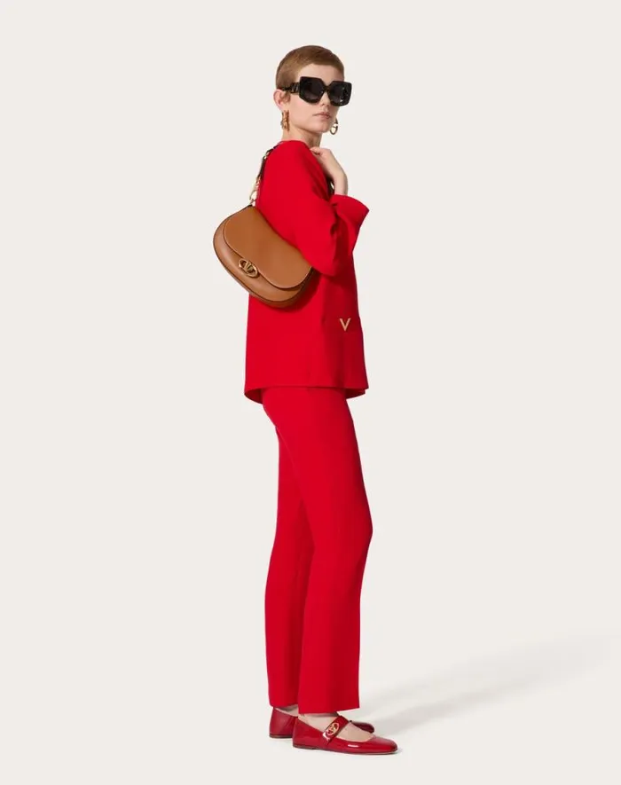 Valentino Shoulder Bags Woman Small Valentino Garavani Ohval Shoulder Bag In Nappa Calfskin For Woman In Black Black