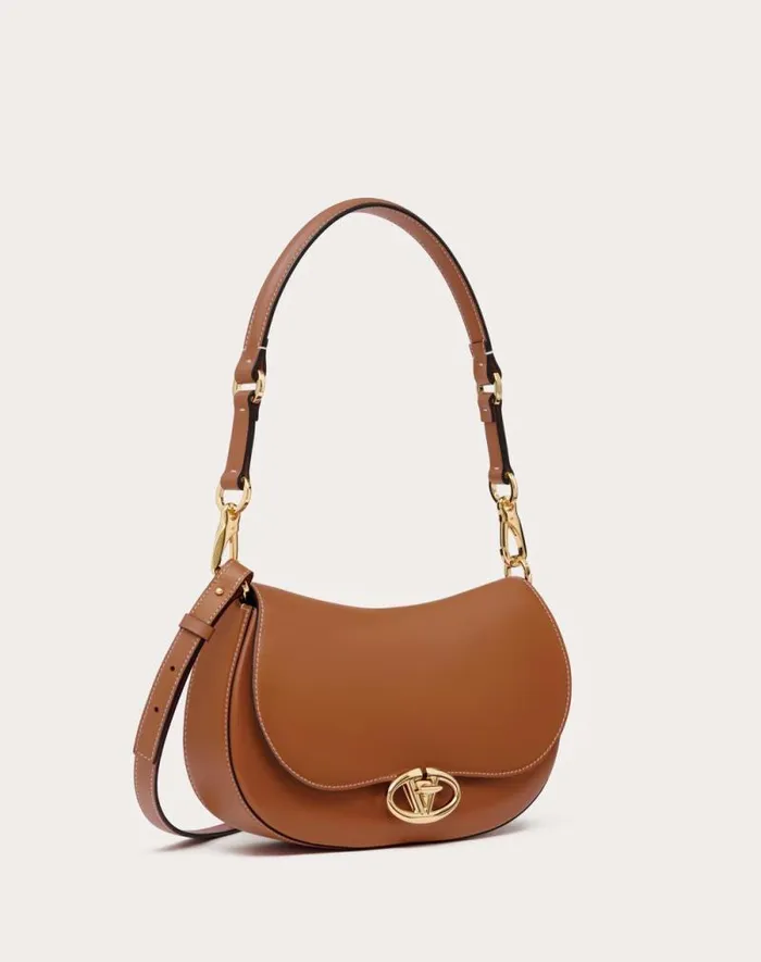 Valentino Shoulder Bags Woman Small Valentino Garavani Ohval Shoulder Bag In Nappa Calfskin For Woman In Black Black
